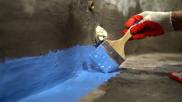 Commercial Exterior Waterproofing project at a Jamestown, IN business property by SJ Waterproofing Pros